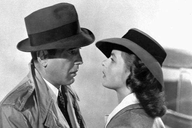 Enduring love: Humphrey Bogart and Ingrid Bergman starred in the 1942 classic
