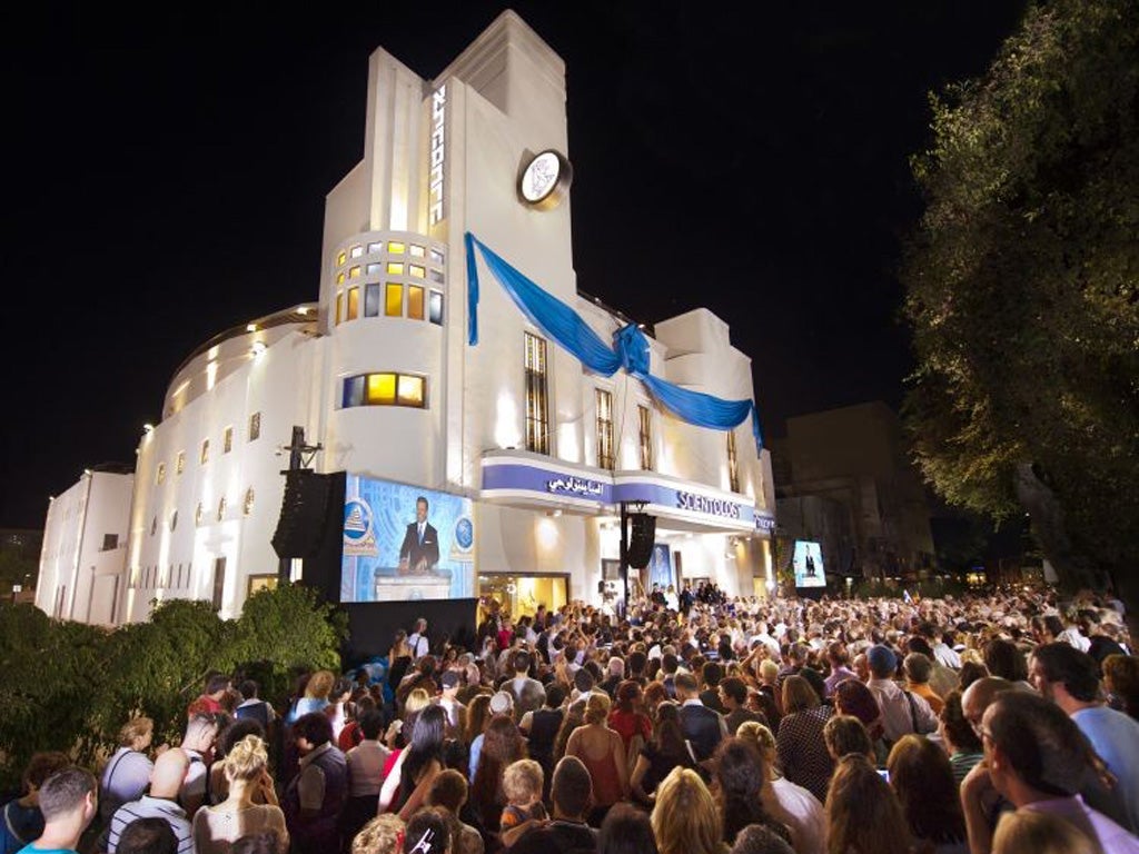 The Art Deco Alhambra complex is the Church of Scientology’s first public Middle East centre. Below, the hi-tech interior