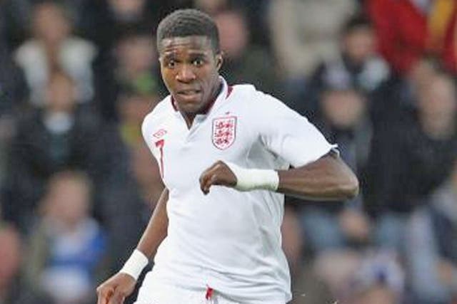 Wilfried Zaha of England during the Under 21 European Championship