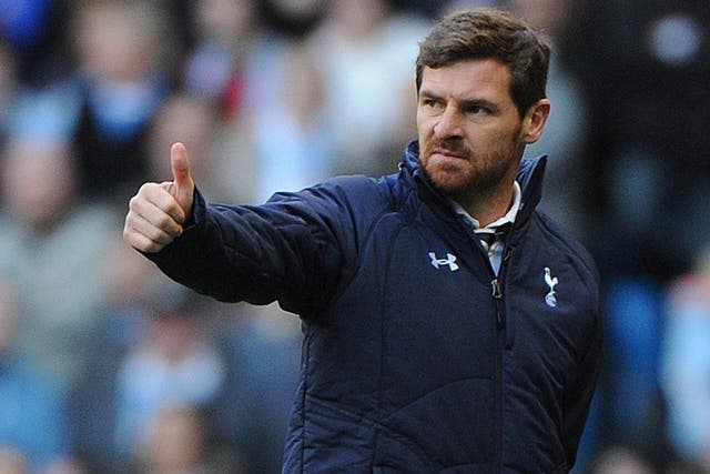 Andre Villas-Boas reacts after seeing Spurs take the lead