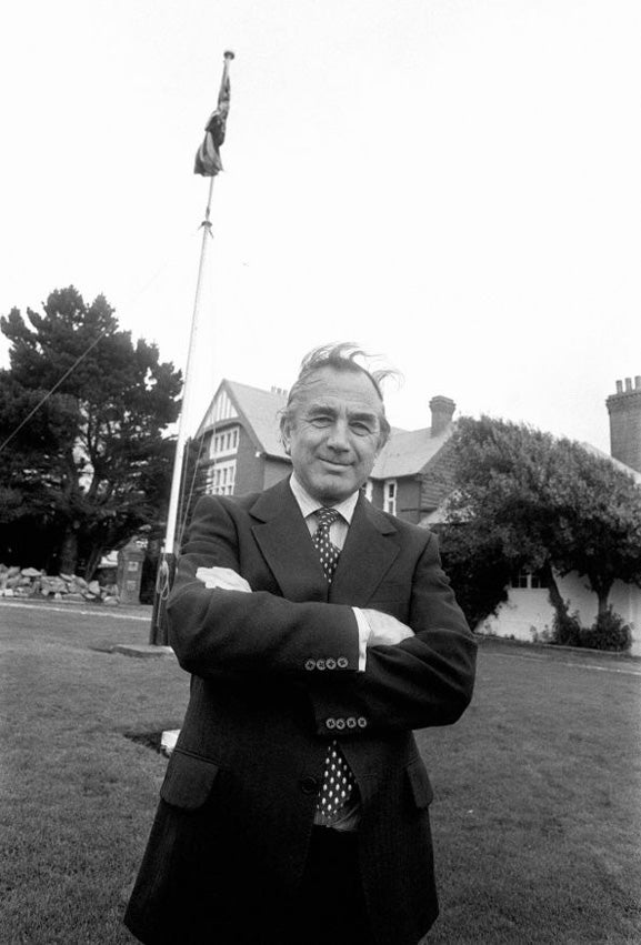 A 1983 photograph of Sir Rex Hunt, governor of the Falkland Islands during the 1982 Argentine invasion, who has died at the age of 86