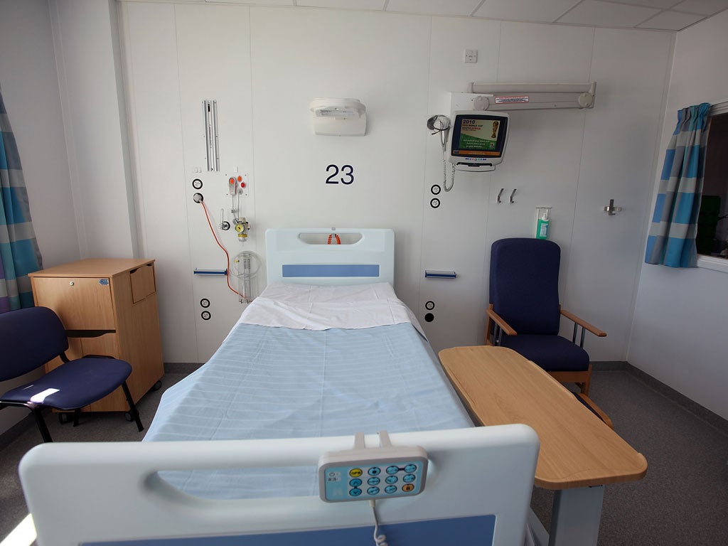 A view of a single room in the new Queen Elizabeth super hospital on June 16, 2010 in Birmingham, England.