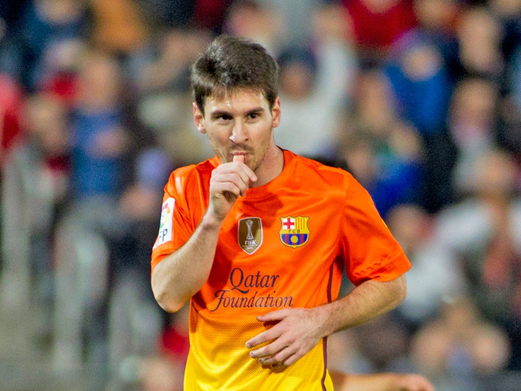 Messi has now scored 76 goals in 2012
