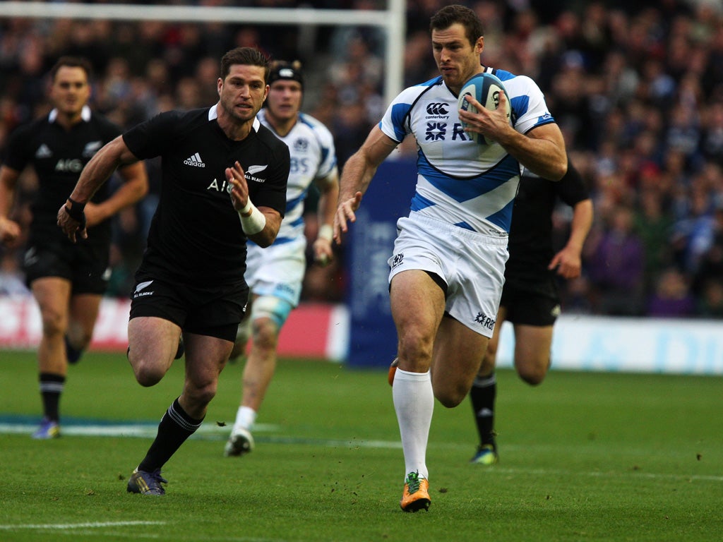 Tim Visser took his try count to four with two against New Zealand
