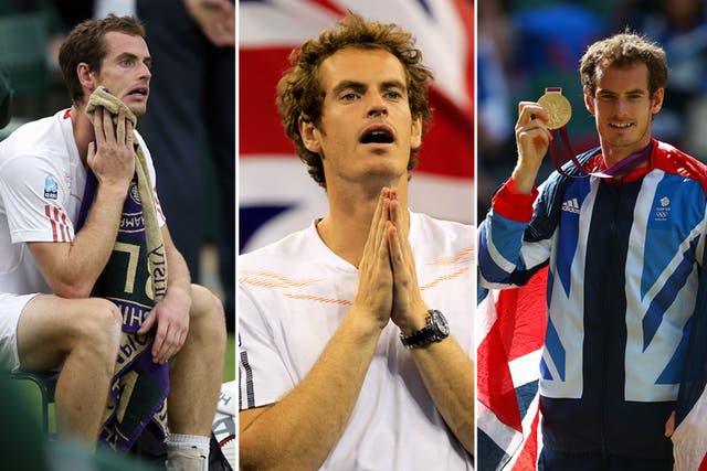 Andy Murray lost the Wimbledon final, left, but won the US Open
and at Olympics