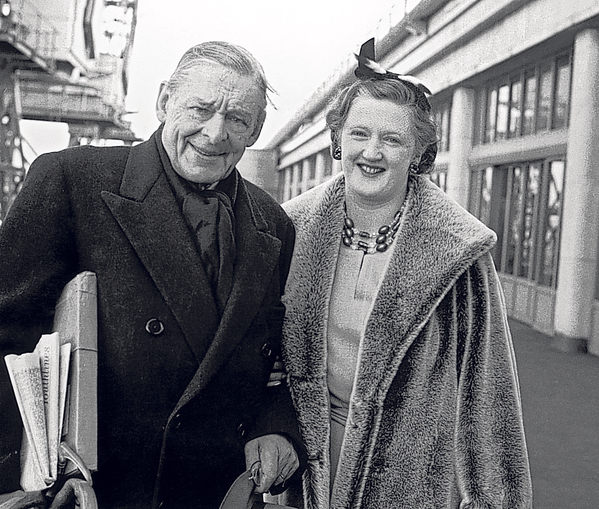 TS Eliot and Valerie at Southampton docks in 1961; 'I am the luckiest man in the world', he said