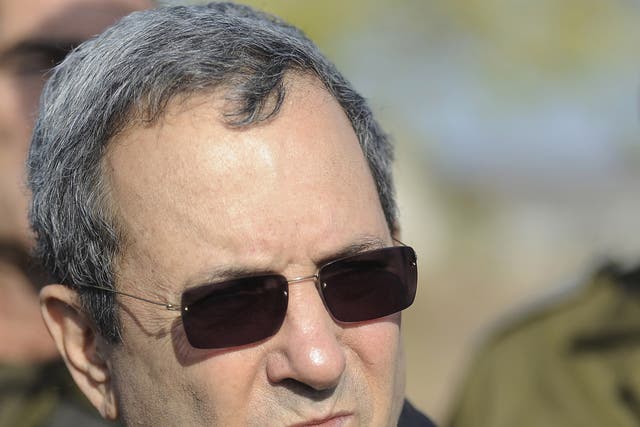 Israel's Defense Minister Ehud Barak