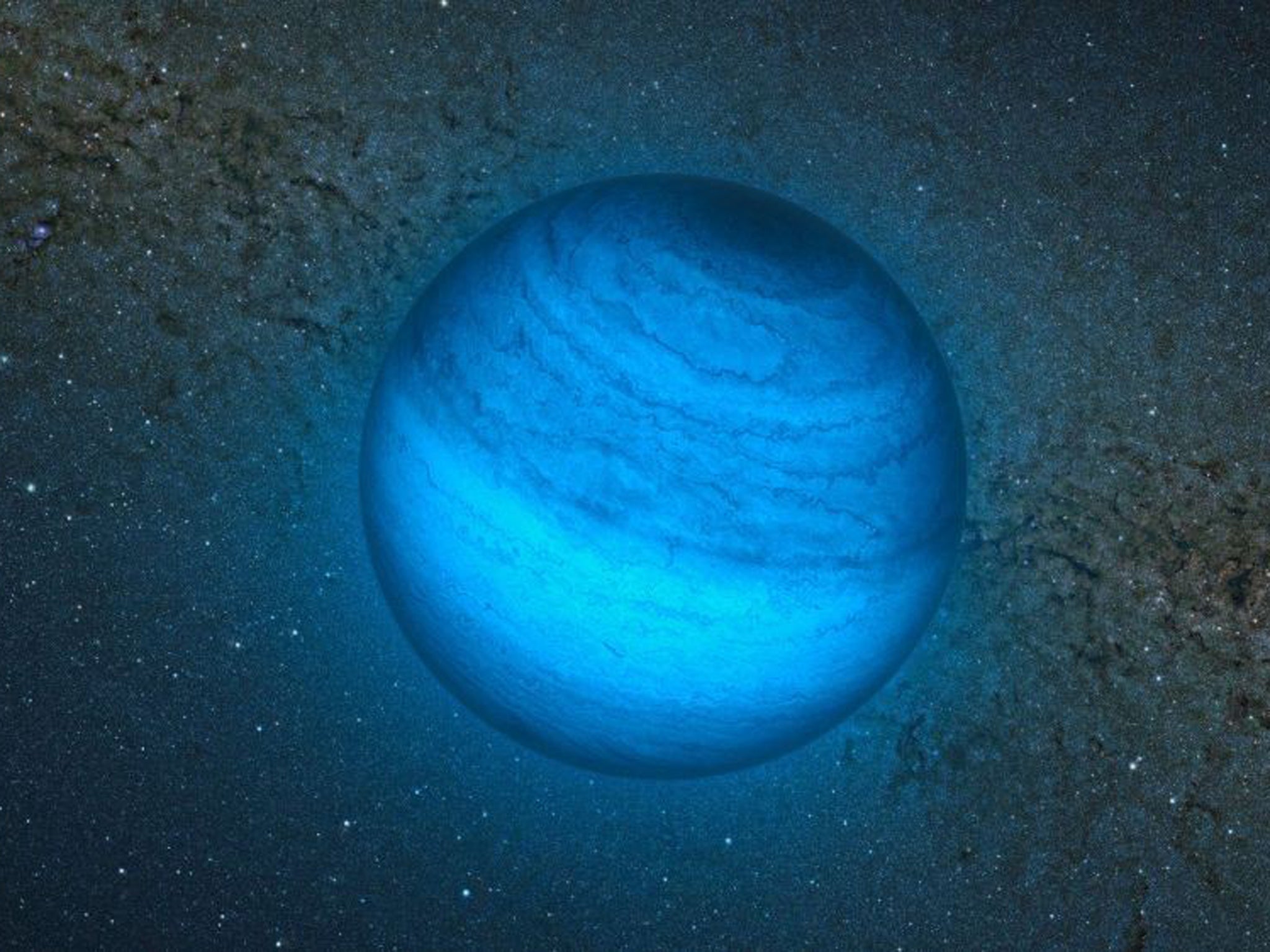 CFBDSIR2149 is about four to seven times the mass of Jupiter and is passing through space at the relatively close distance of 100 light years from our own Solar System