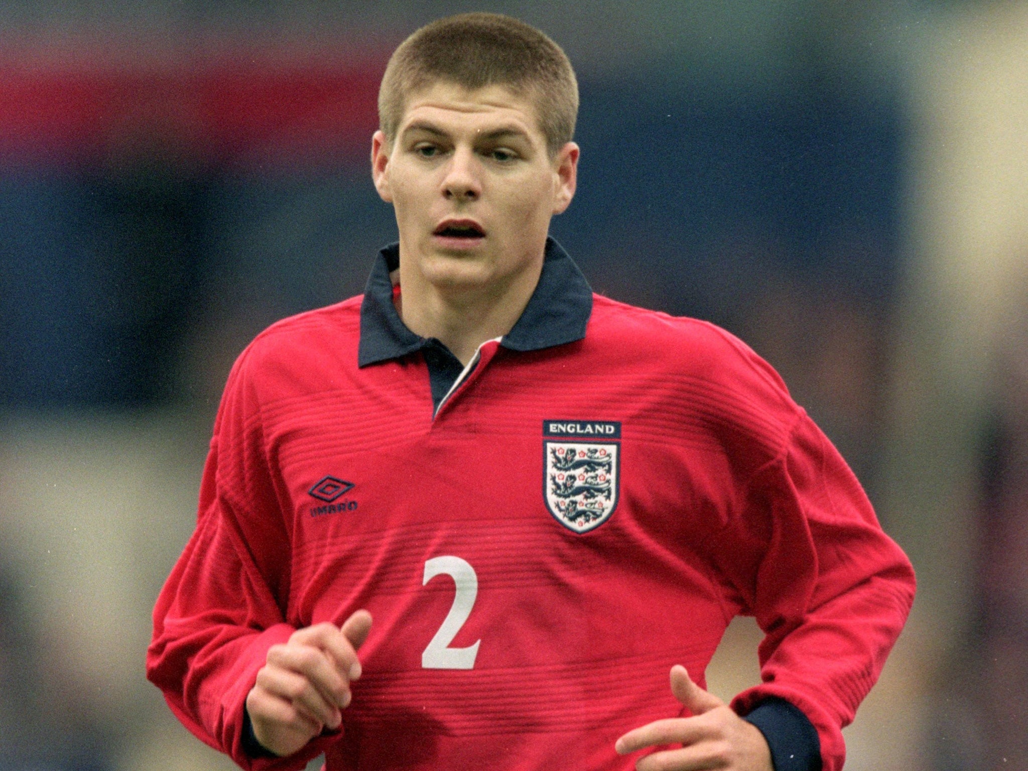 Gerrard made his debut in a friendly against Ukraine at the old Wembley on 31 May 2000. England won 2-0