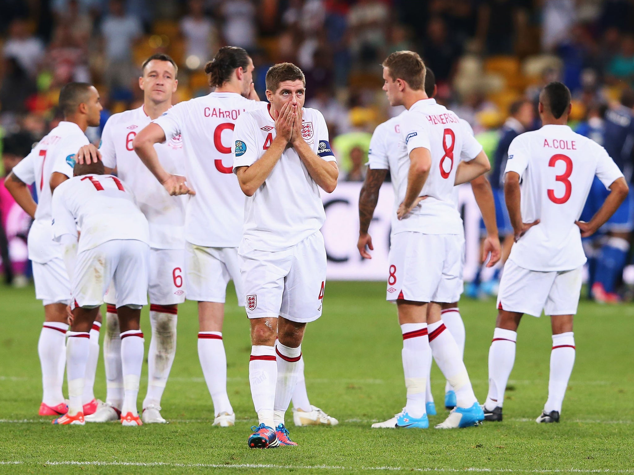 June 24 2012: England lose the penalty shoot out during the EURO 2012 quarter final match against Italy in Kiev