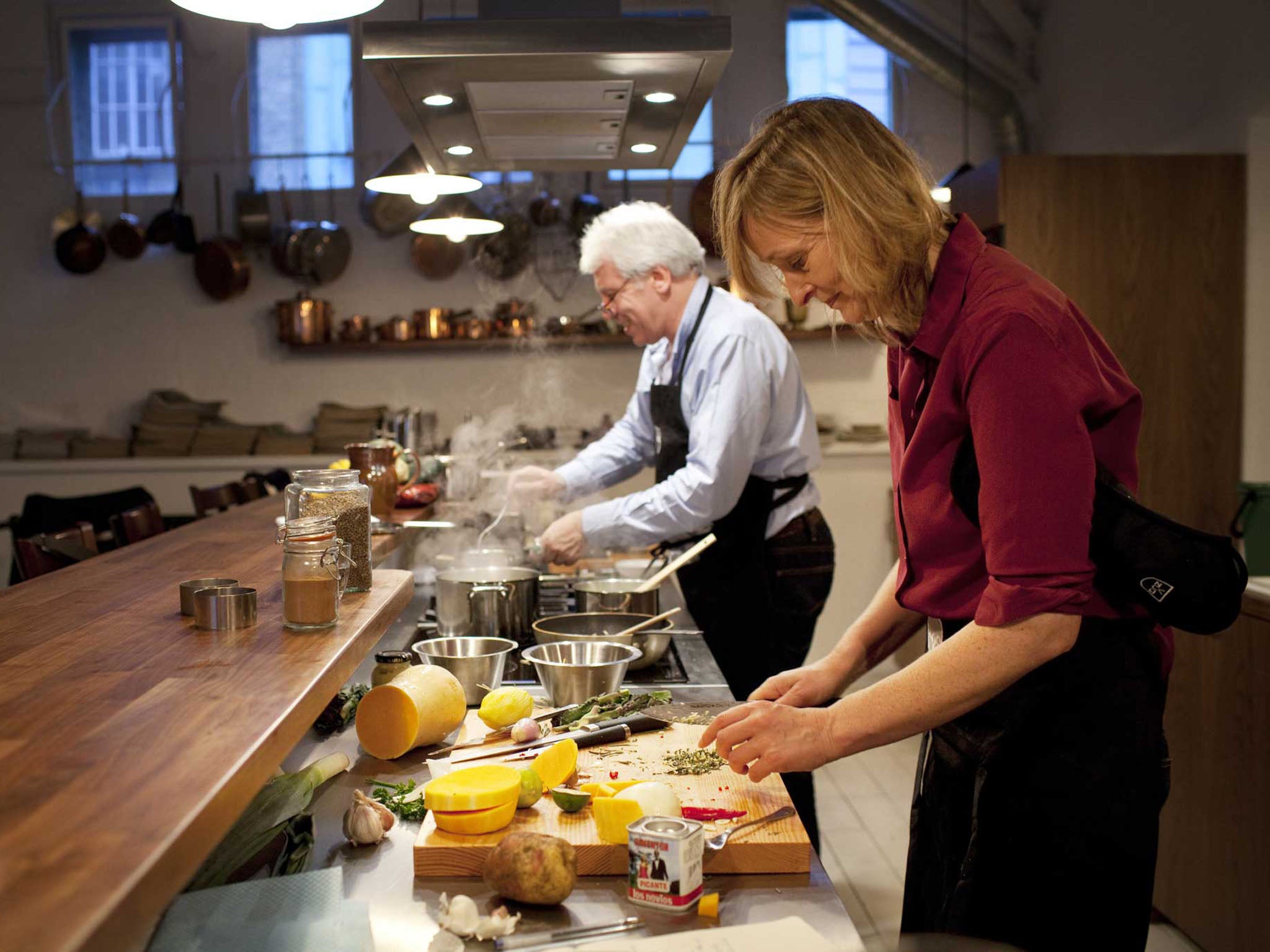 If you can't stand the heat: John and Tracey prepare their dishes
