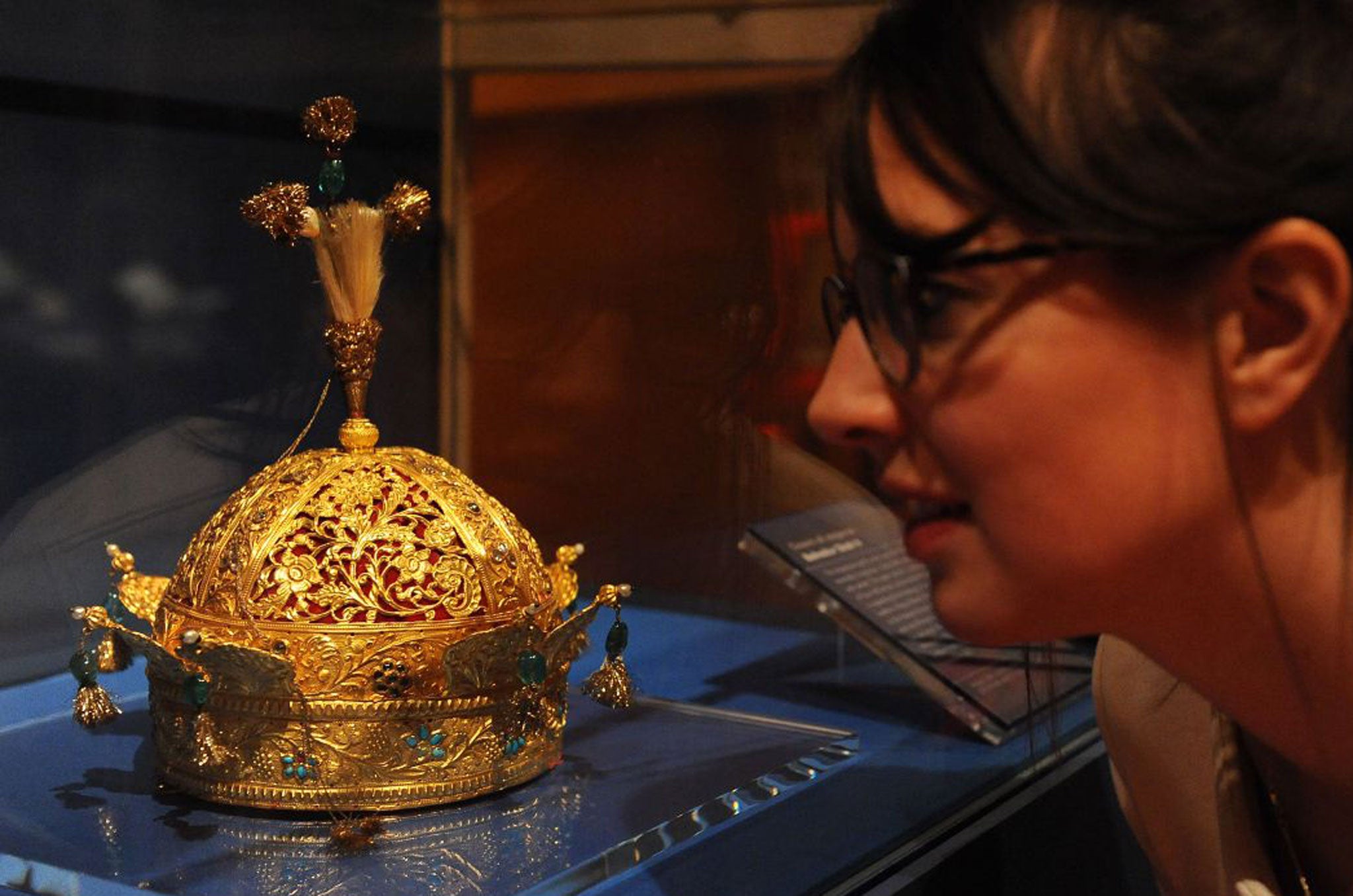 Crown of Emperor Bahadur Shah II Mughal India,Art,Culture and Empire exhibition, Britain Library, London, Britain - 08 Nov 2012