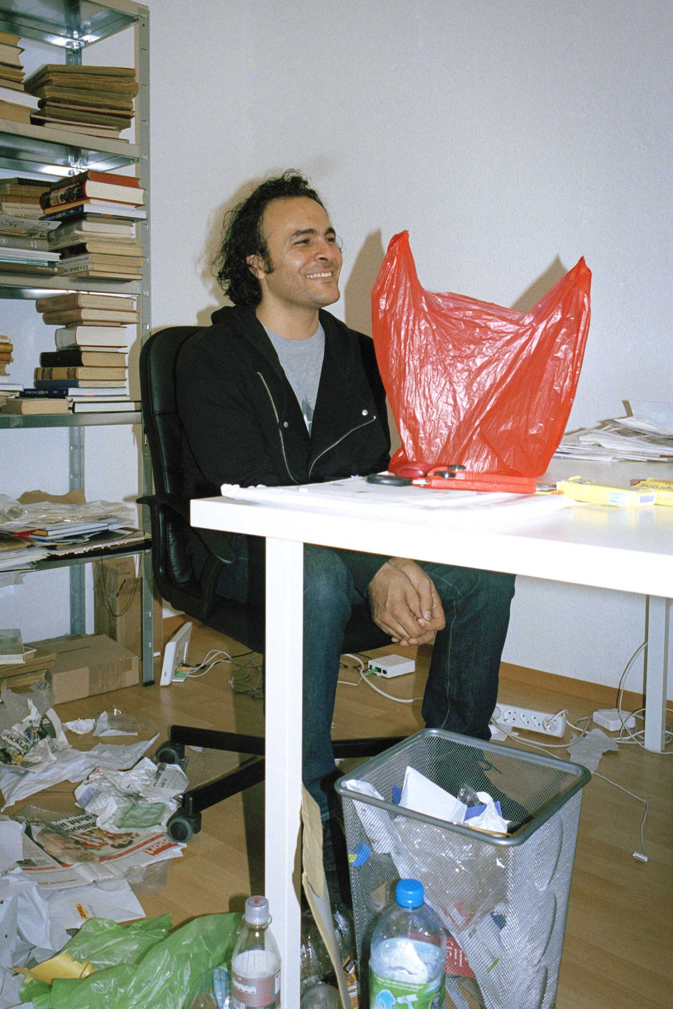 Bags of fun: Kader Attia in his Berlin studio