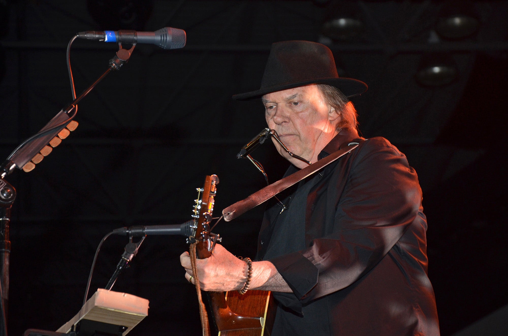 Rocker Neil Young raised half a million dollars to popularize Pono, his high-fidelity format for downloading music, in a challenge to MP3s.