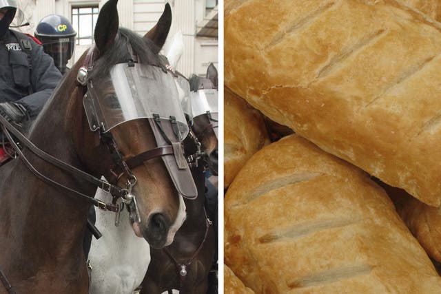 Francis Kelly, was arrested for attempting to share the pastry with the animal because police didn’t want the horse to eat it