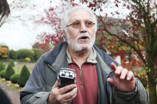 Dave Lee Travis spoke outside his home near Leighton Buzzard