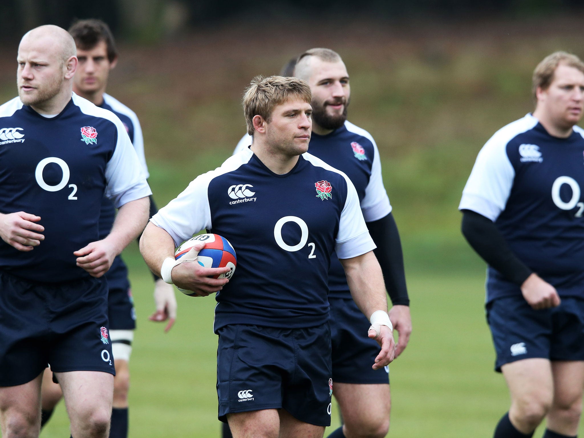 The England team training before their match with Australia