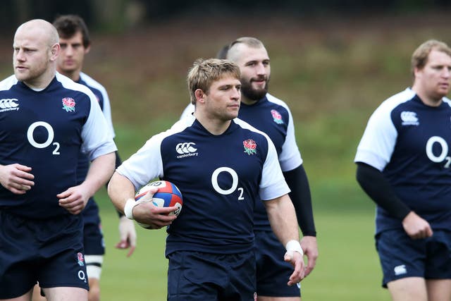The England team training before their match with Australia