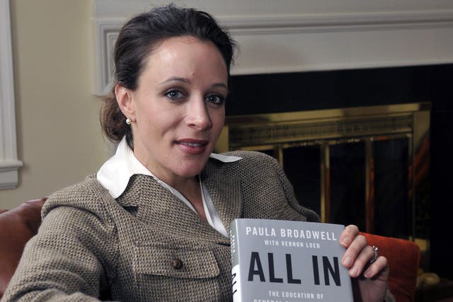 Paula Broadwell, with her book on Petraeus