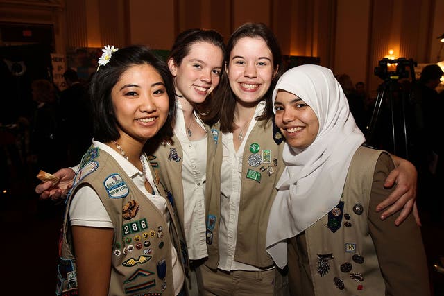 Girl Scouts attend Girl Scouts At 100 on February 1, 2012 in Washington, DC.