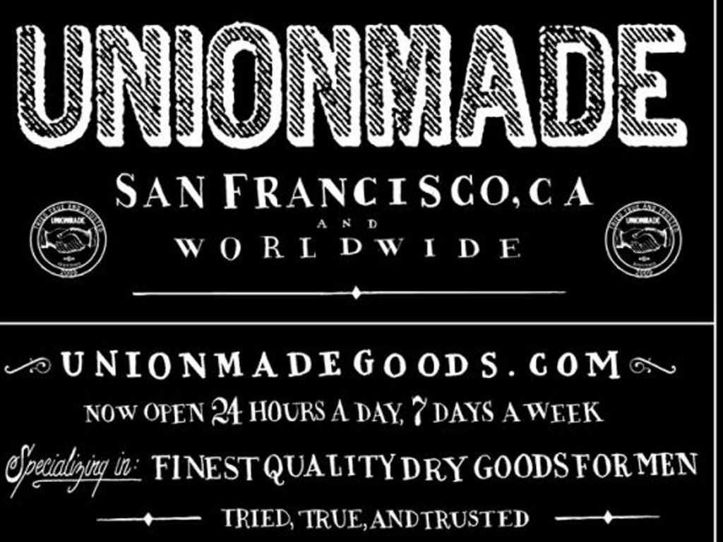 American fashion brand Unionmade is actually not union-made