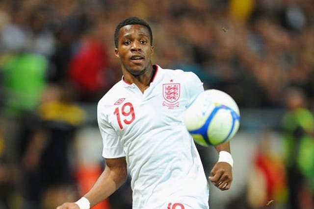 Wilfried Zaha made his England debut in Sweden on Wednesday