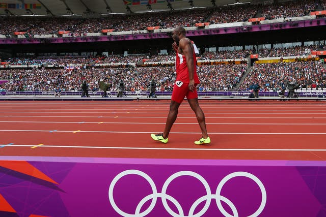 American sprinter LaShawn Merritt was cleared to compete at London 2012 but pulled up in the 400 metres semi-final with a hamstring problem