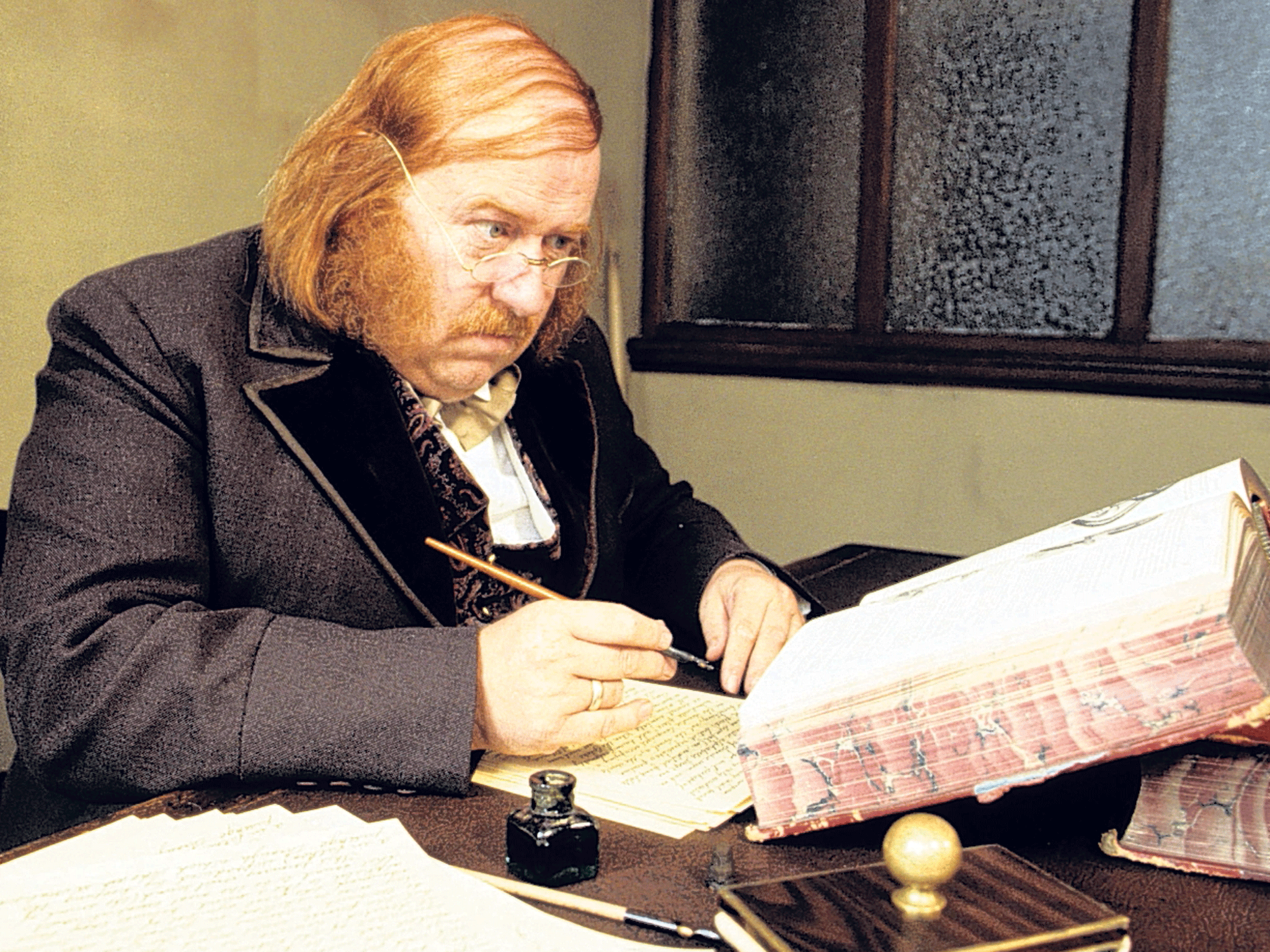 Hammond as the pawnbroker Jabez Wilson in Granada's adaptation of 'The Red-Headed League'