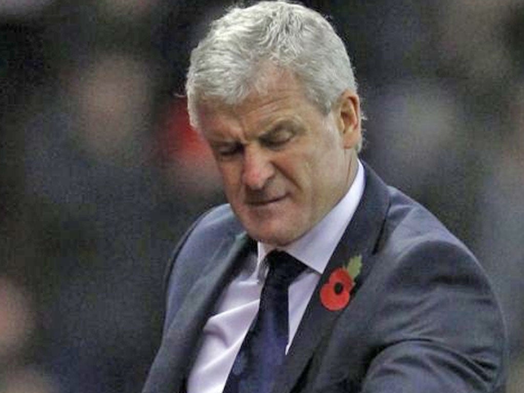 Mark Hughes: The QPR manager did not oversee training yesterday