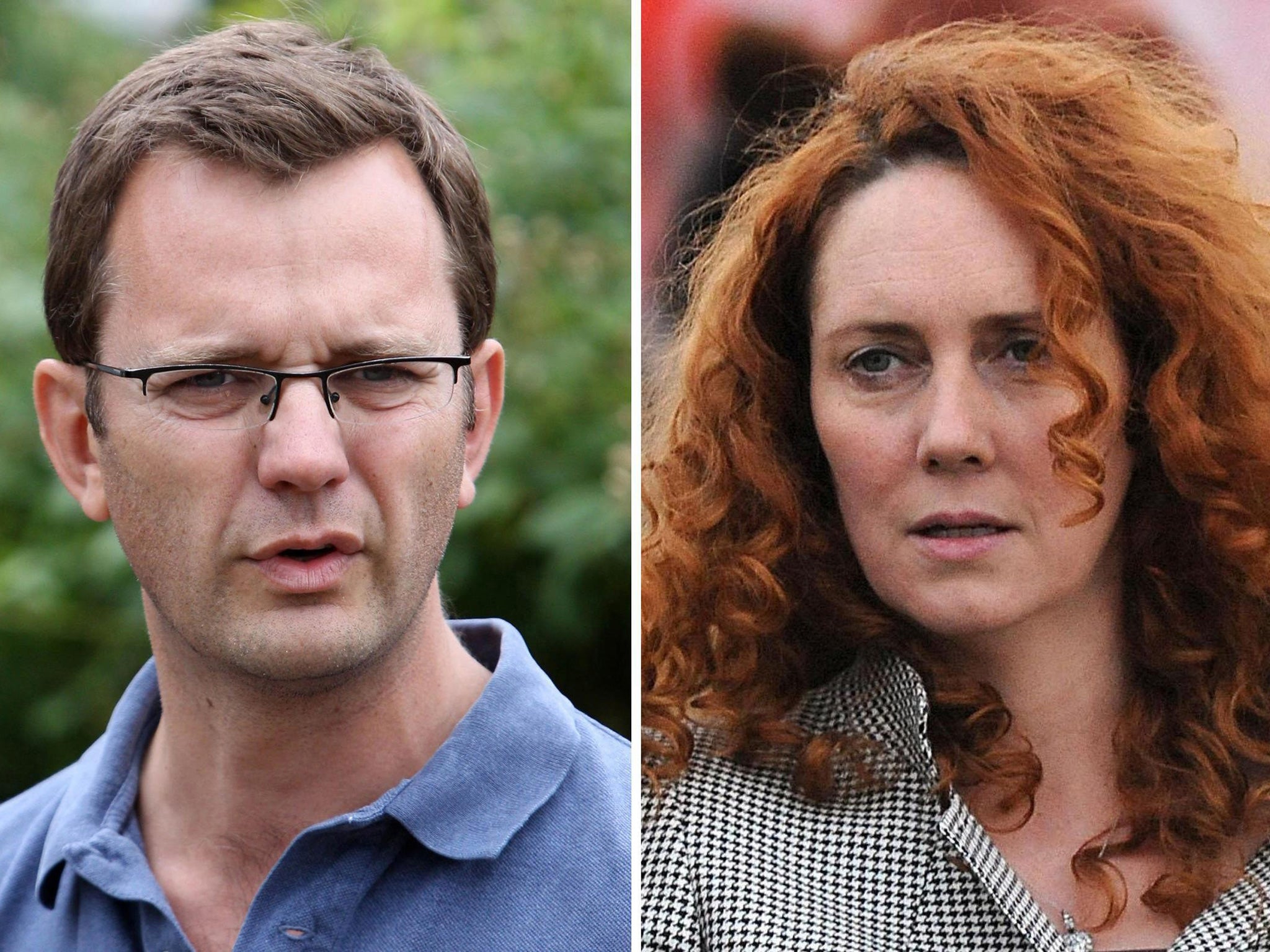 Andy Coulson (left) and Rebekah Brooks
