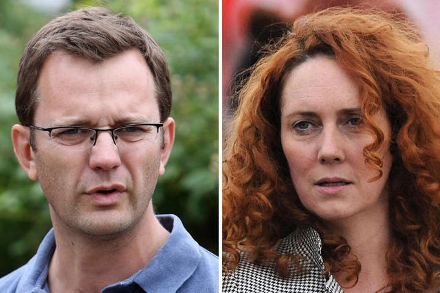 Andy Coulson (left) and Rebekah Brooks