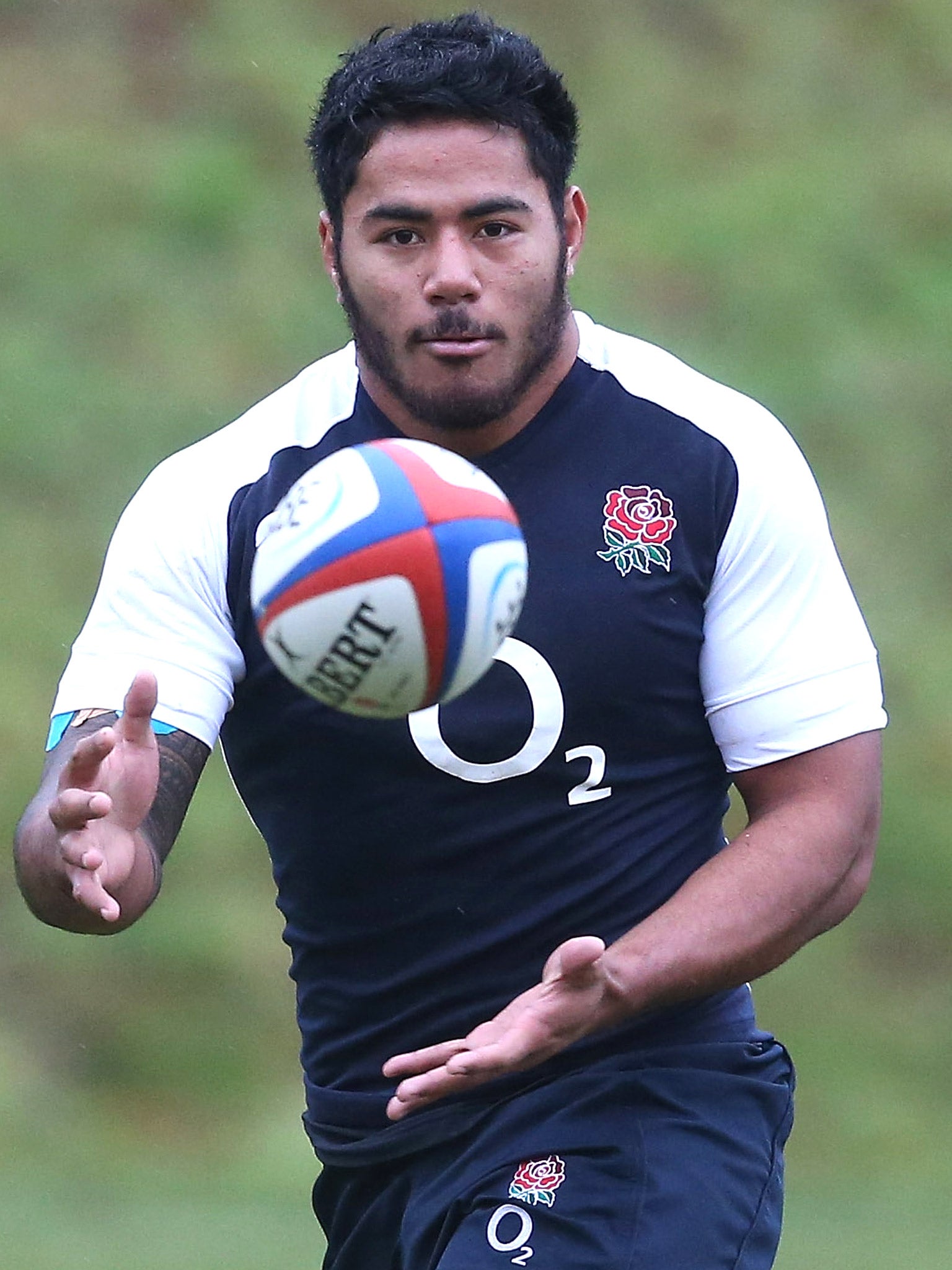 Manu Tuilagi is a contender for one of England’s wing positions