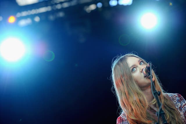 Musician Johanna Soderberg of First Aid Kit performs
