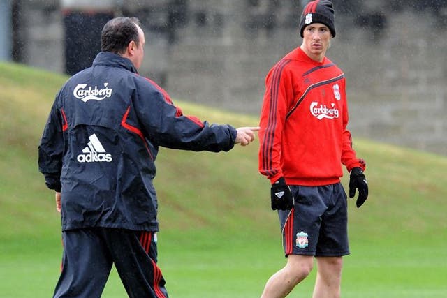 Benitez brought Torres to Liverpool from Atletico Madrid in the summer of 2007