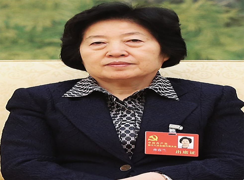 Sun Chunlan is one of only two women in the 25-strong Politburo