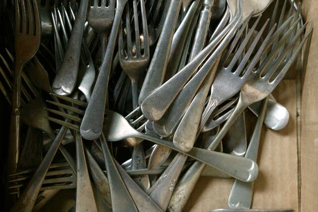 Tools of the trade: Old silver-plated forks