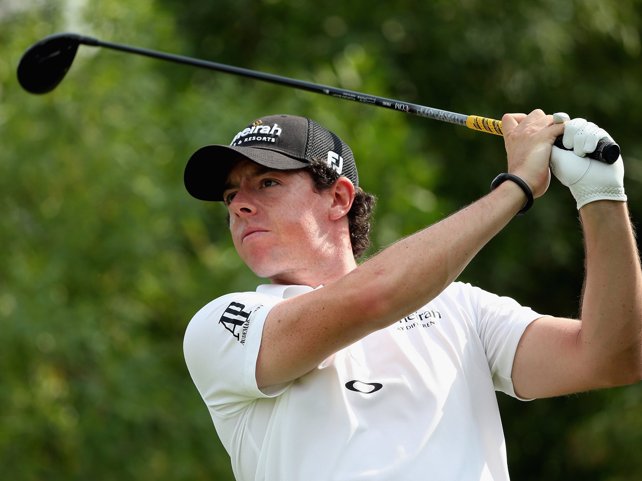 Rory McIlroy shot a round of 67 in Dubai yesterday
