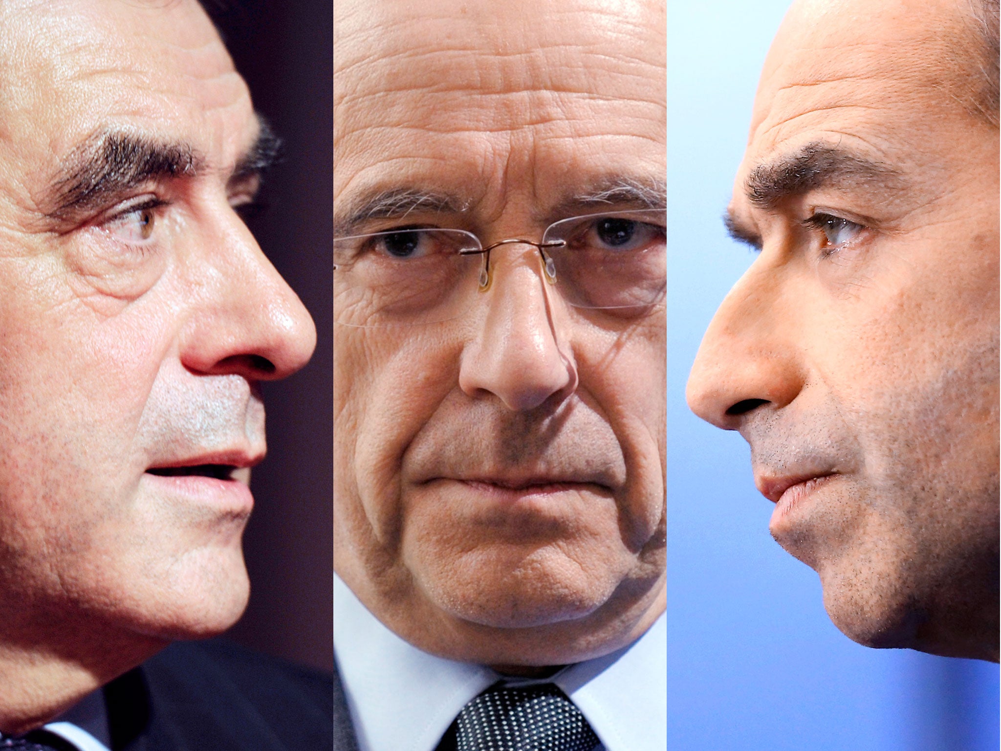 From left: Francois Fillon, Alain Juppe and Jean-Francois Cope