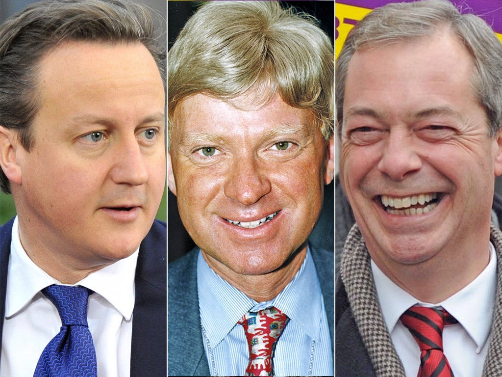 David Cameron, Michael Fabricant and Nigel Farage