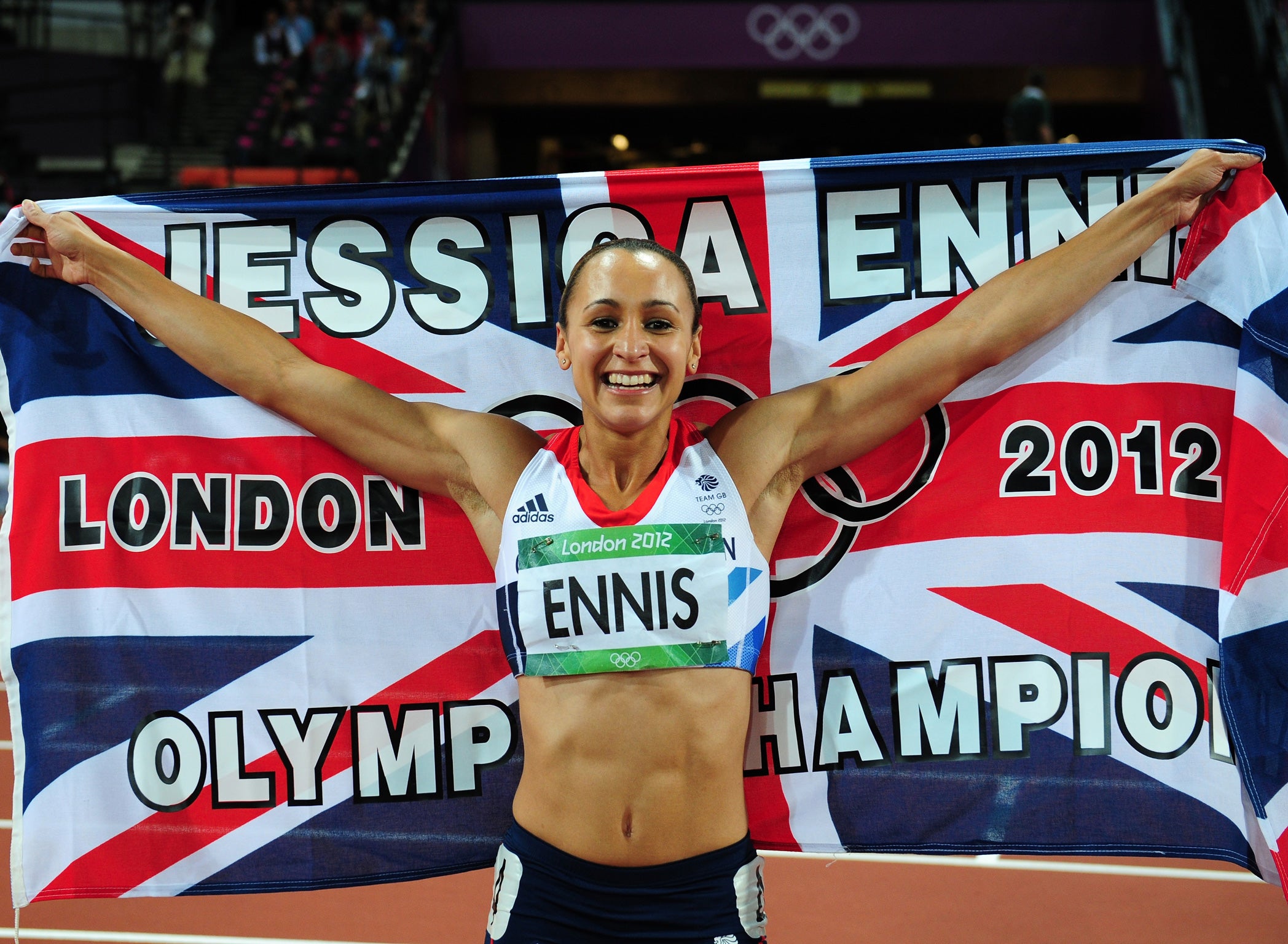 Jessica Ennis, 26, won gold in the heptathlon at the Olympics. Despite the pressure of being dubbed the face of London 2012, the Sheffield star won gold when she clocked a British points record of 6,955 and set the fastest-ever heptathlon time in the 100