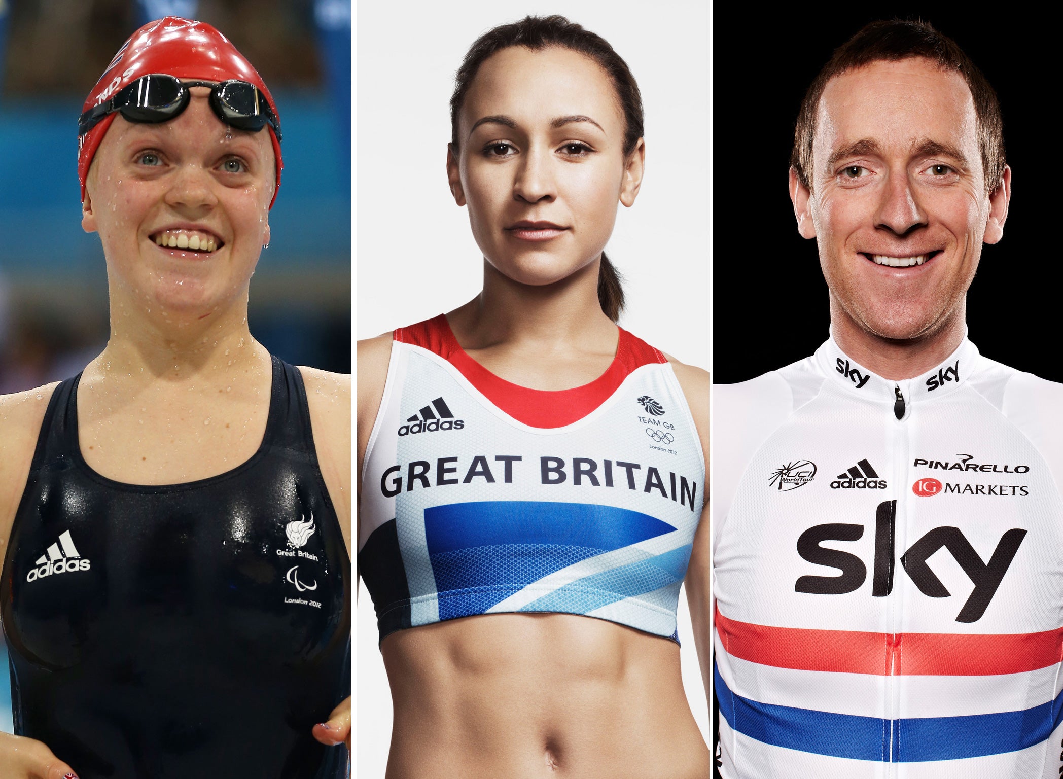 Nominees for Sports Personality of the Year 2012: (l-r) Ellie Simmonds, Jessica Ennis and Bradley Wiggins