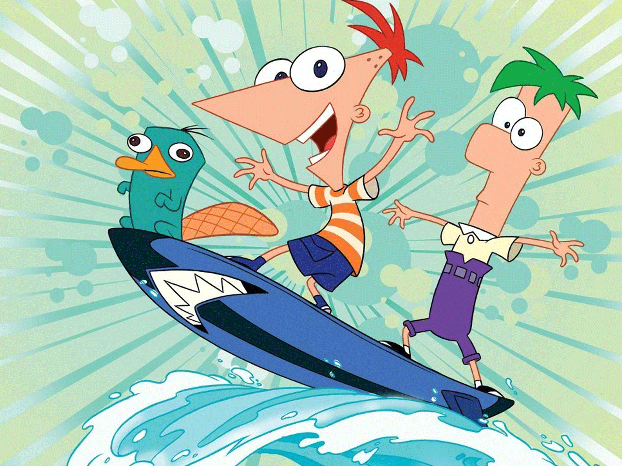 <p>Phineas, Ferb y su ornitorrinco Perry</p>