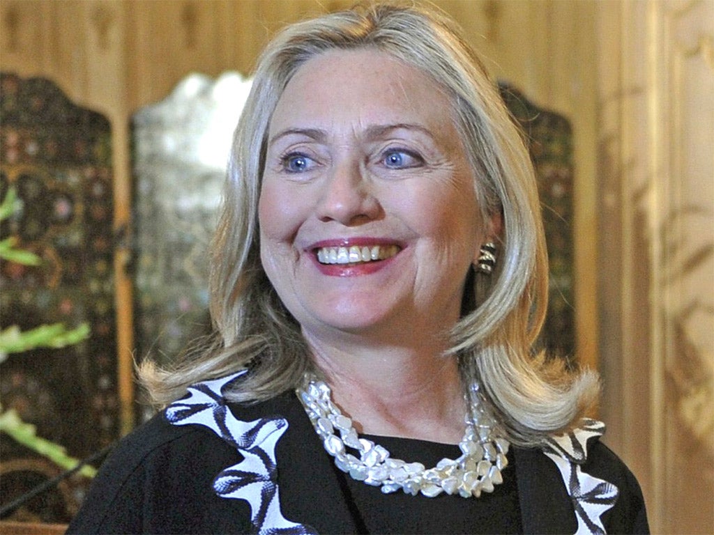 Hillary Clinton in Egypt last week