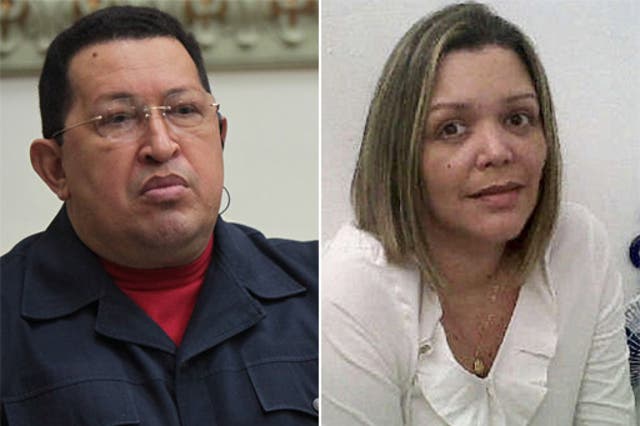 Hugo Chávez (left) said on television that Maria Lourdes Afinui’s (right) should get 30 years