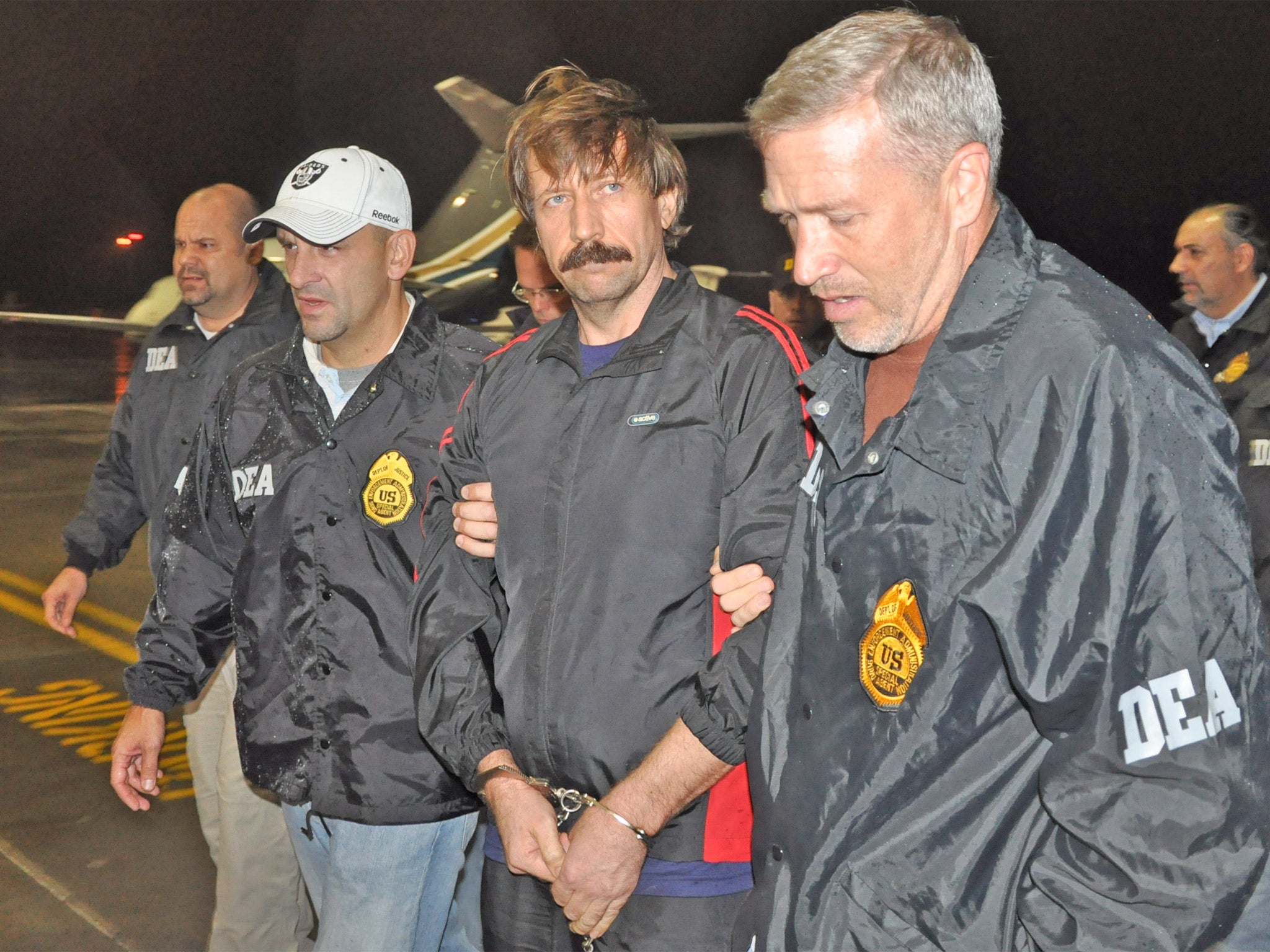 Suspected arms dealer, Viktor Bout, is arrested after a sting in Thailand in 2010
