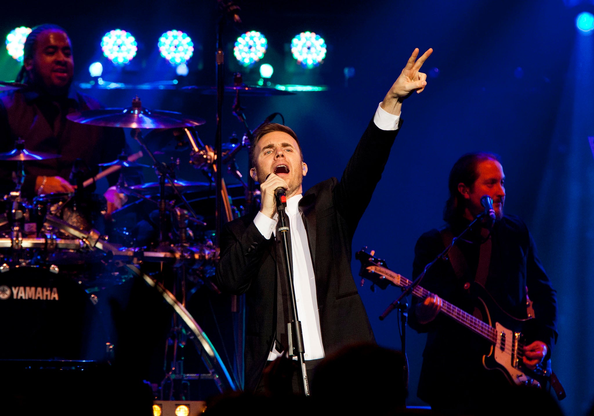 Gary Barlow performs in concert at the Royal Albert Hall, London.