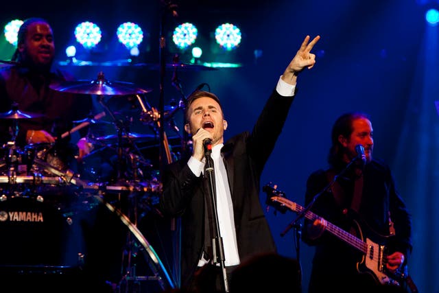 Gary Barlow performs in concert at the Royal Albert Hall, London. 