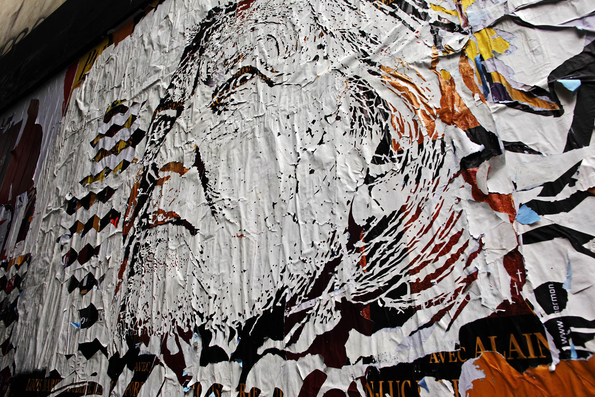 Artwork by Portugese street artist Vhils