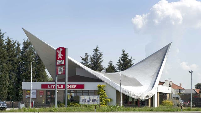 The distinctive Markham Moor petrol station in Nottingham