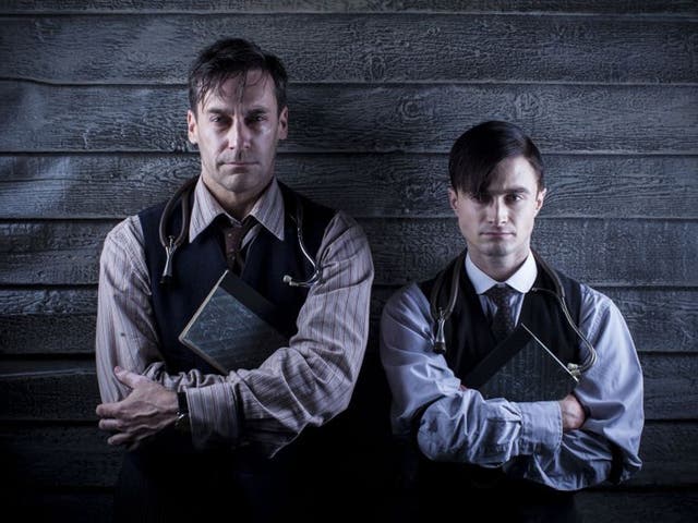 Doc Horror: Daniel (right) and Jon Hamm in A Young Doctor's Notebook